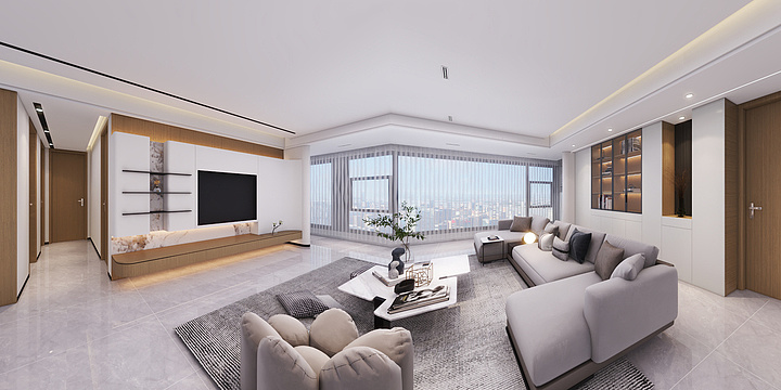 设_计_-新明城装饰 15385075333—九玺 客餐厅效果图-装修设计方案