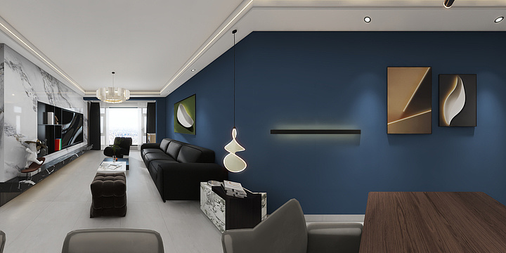 凡尘设计-贵汽馨苑107户型-装修设计方案