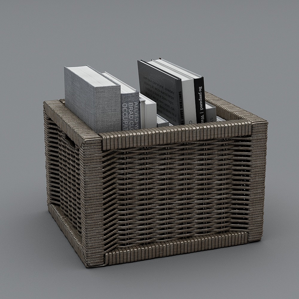 简欧木色美术用品Stationery3D模型
