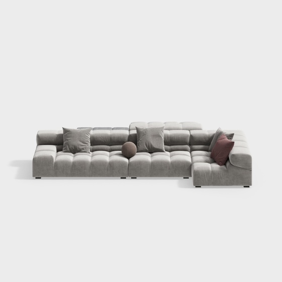 Modern multi-person double sided sofa