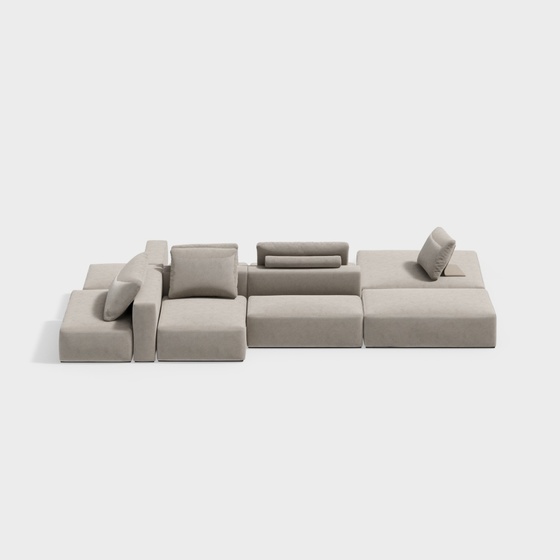 Poliform modern multi-person double-sided sofa