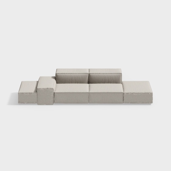 Living multi-person double-sided sofa