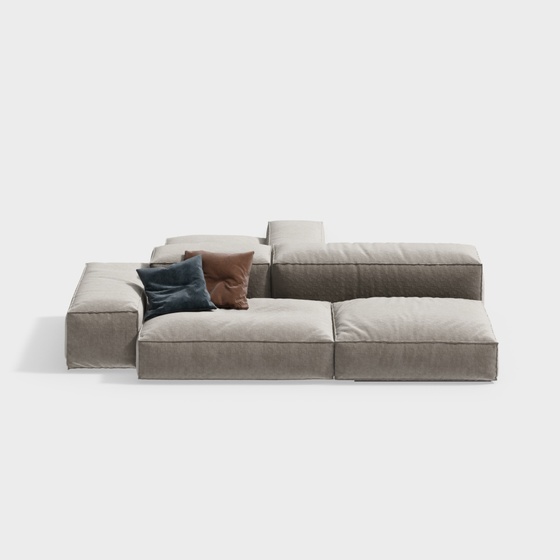 Modern multi-person double-sided sofa