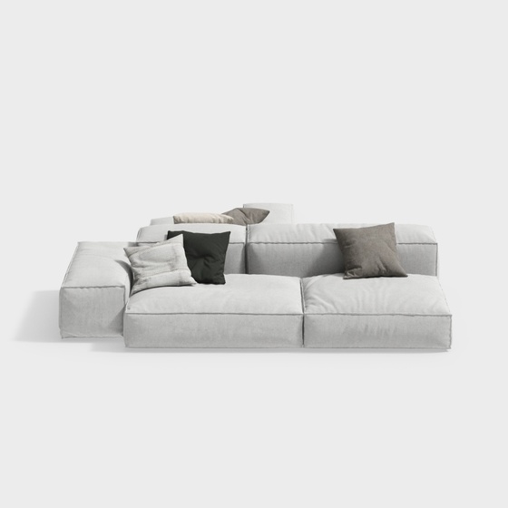 Extrasoft multi-person double-sided sofa