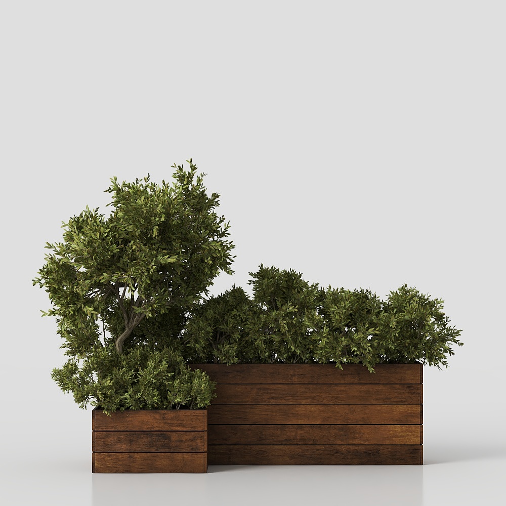 现代户外绿植花箱