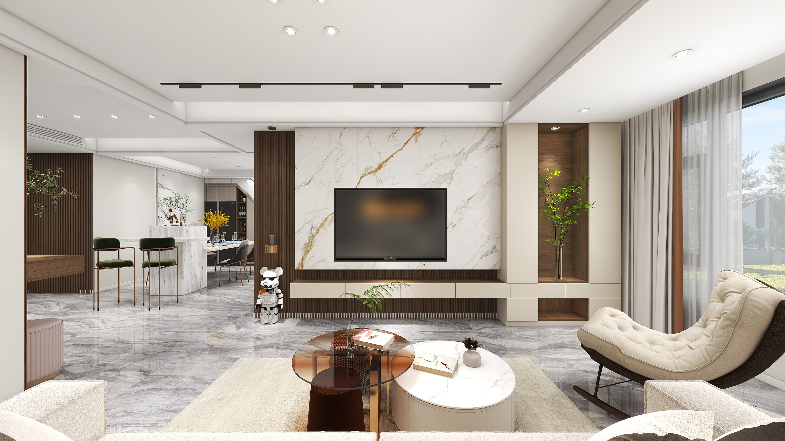 寻梵-文慧园96㎡2室-装修设计方案