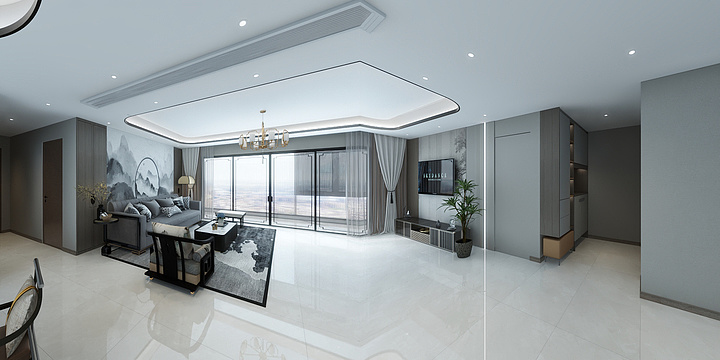 希源室内设计-140方-新中式-装修设计方案