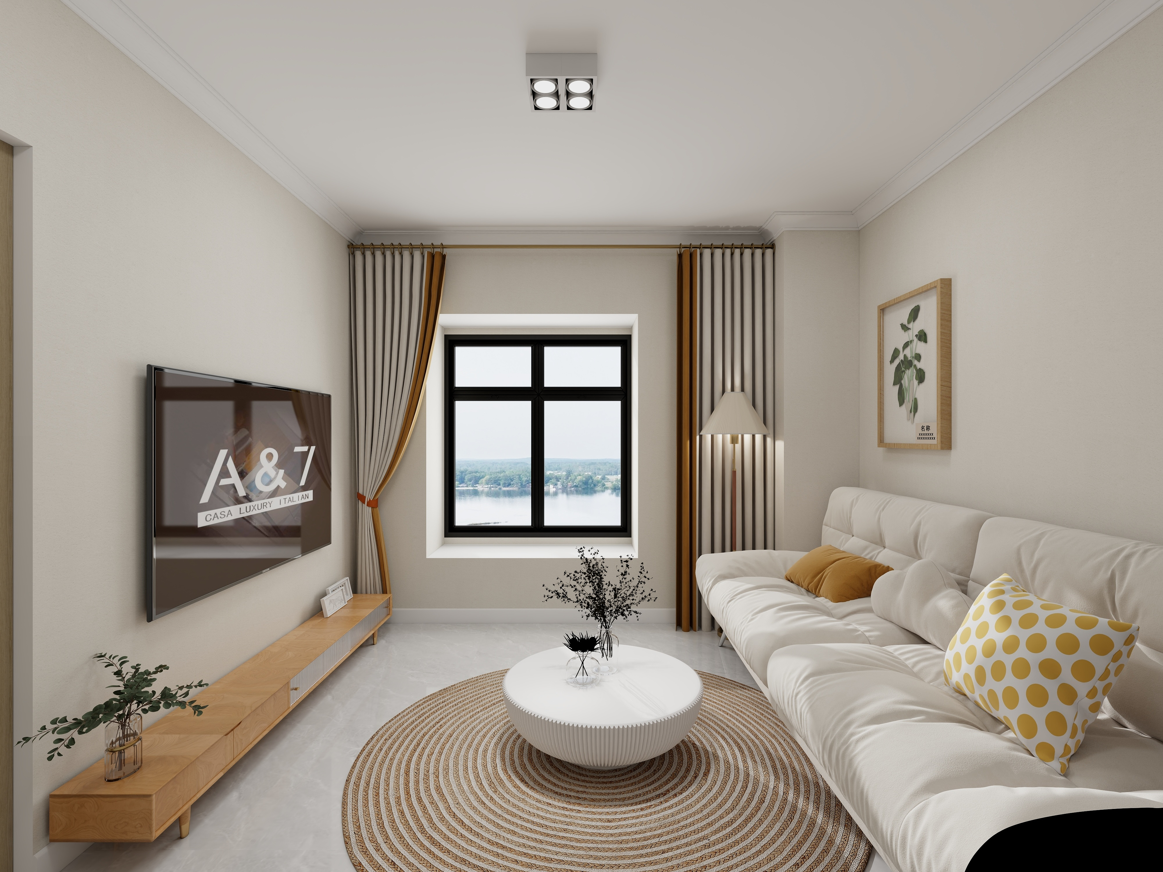 贰只羊-添好大厦77原木风-装修设计方案