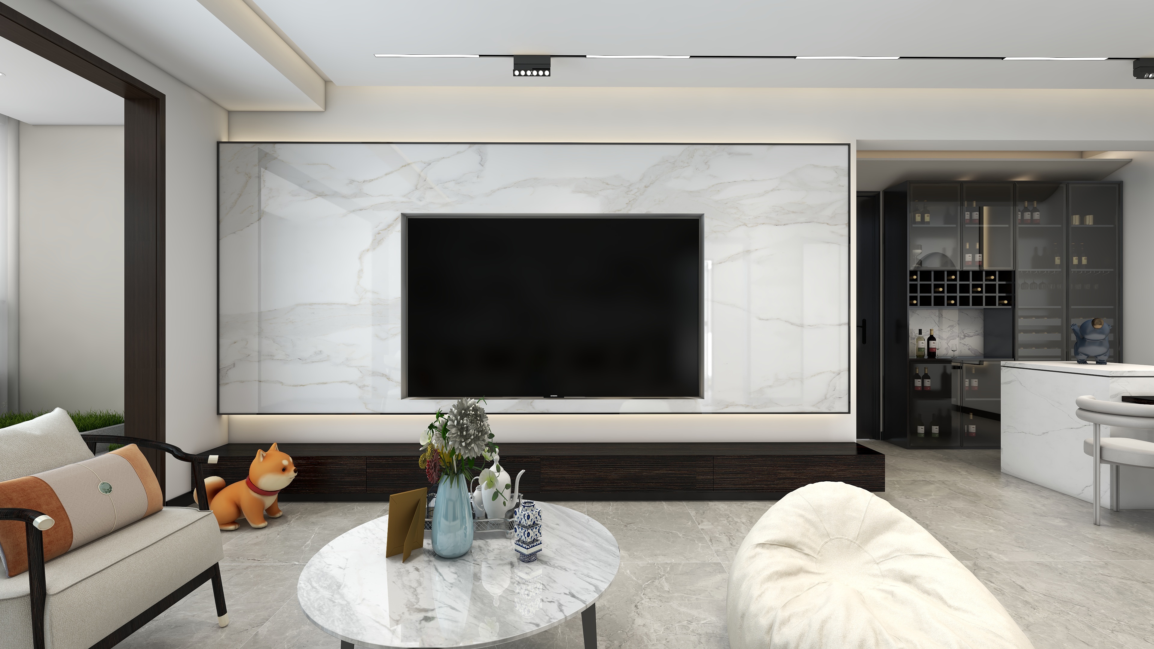 500一套_韩昊霖-天明城-新中式（黑白灰）装修效果图