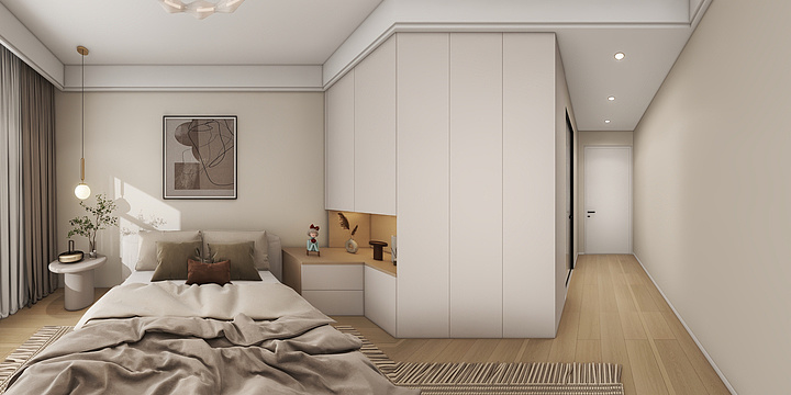 元气喵-定kk-6-161        现代简约，全屋全景效果图 -装修设计方案