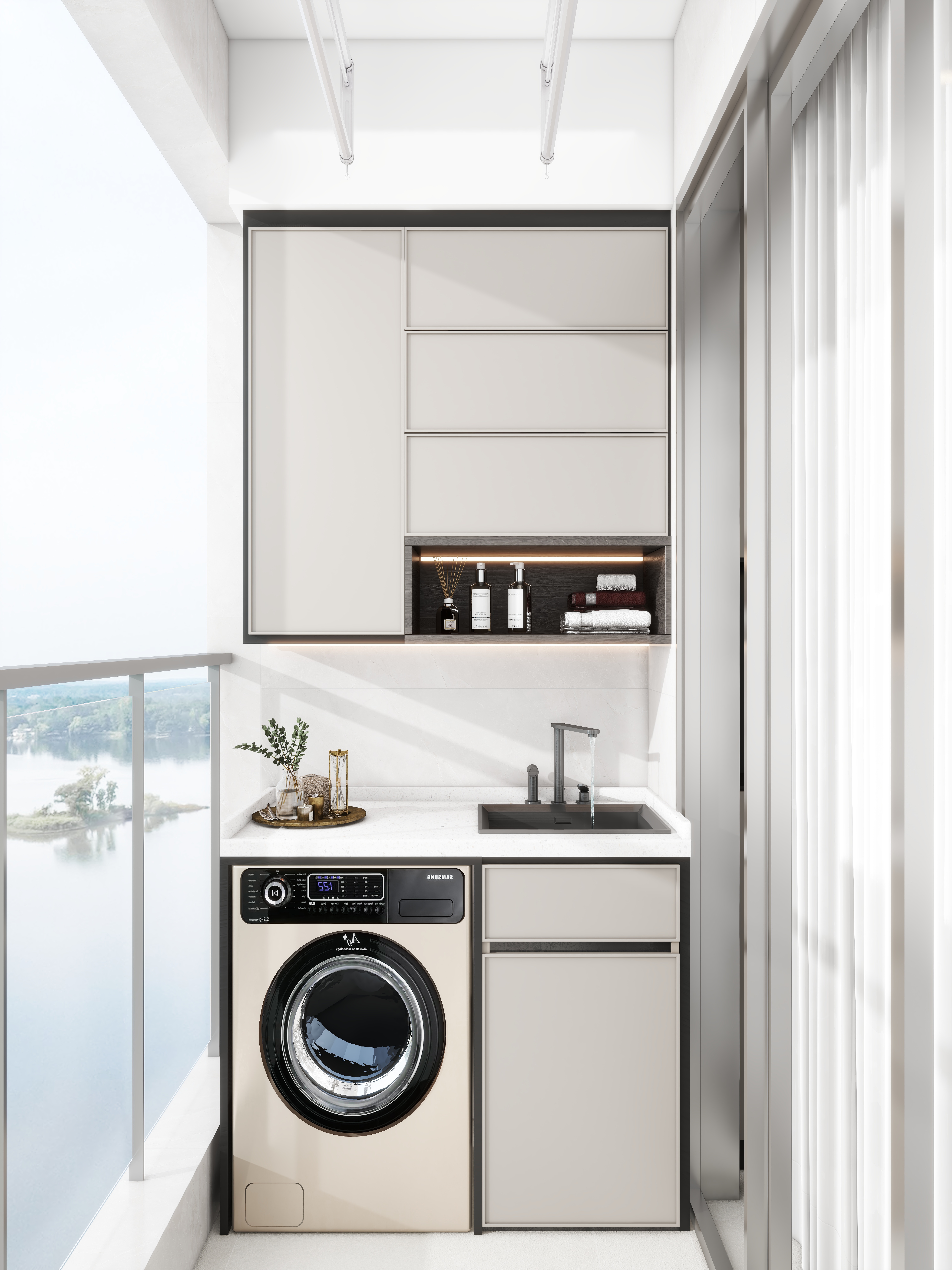 壹诺设计工作室-117㎡3室-现代简约装修效果图