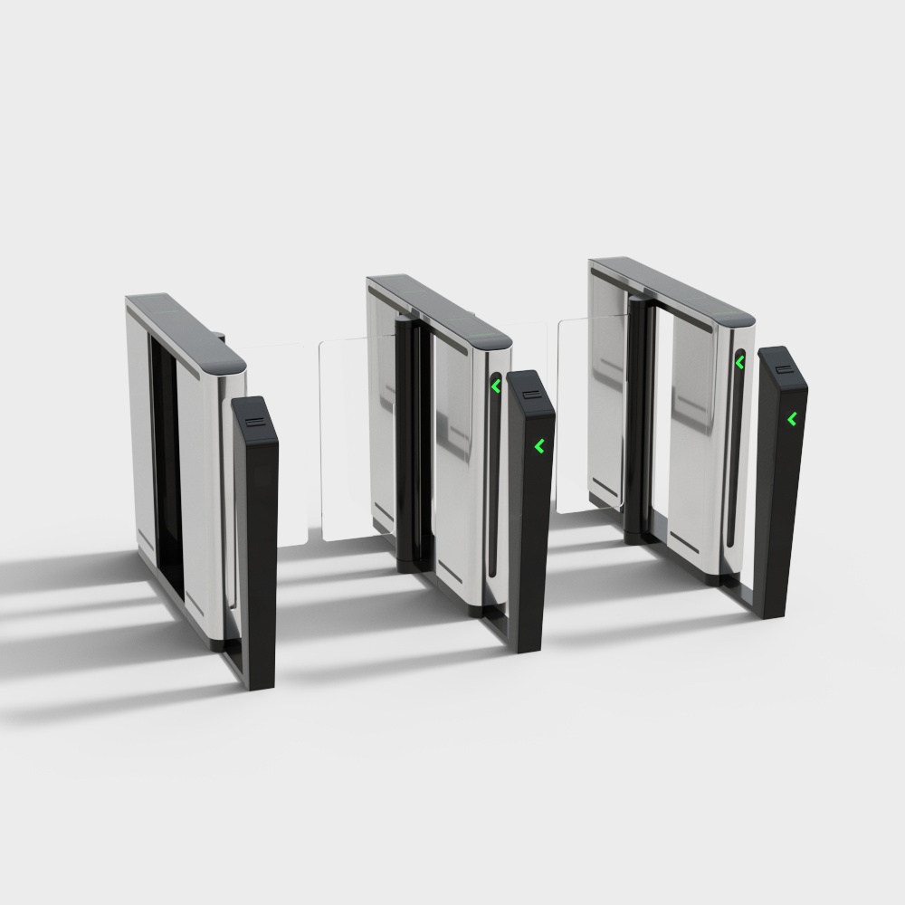 高铁站现代闸机3D模型