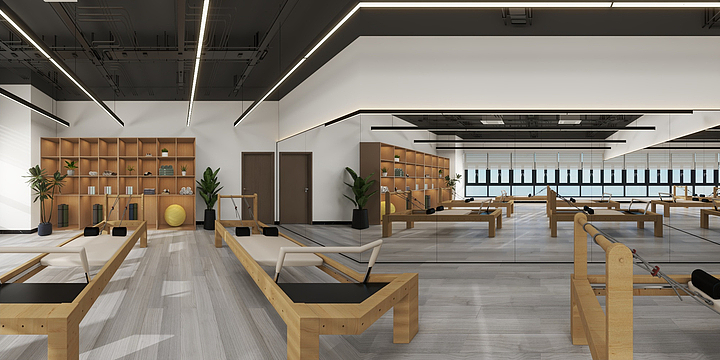 空间-表现-健身房+瑜伽馆7.5-Z-装修设计方案