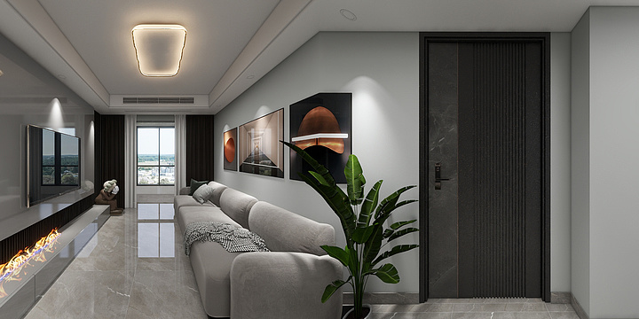 庐江森岸装饰工程有限公司-城南印象现代简约风-装修设计方案