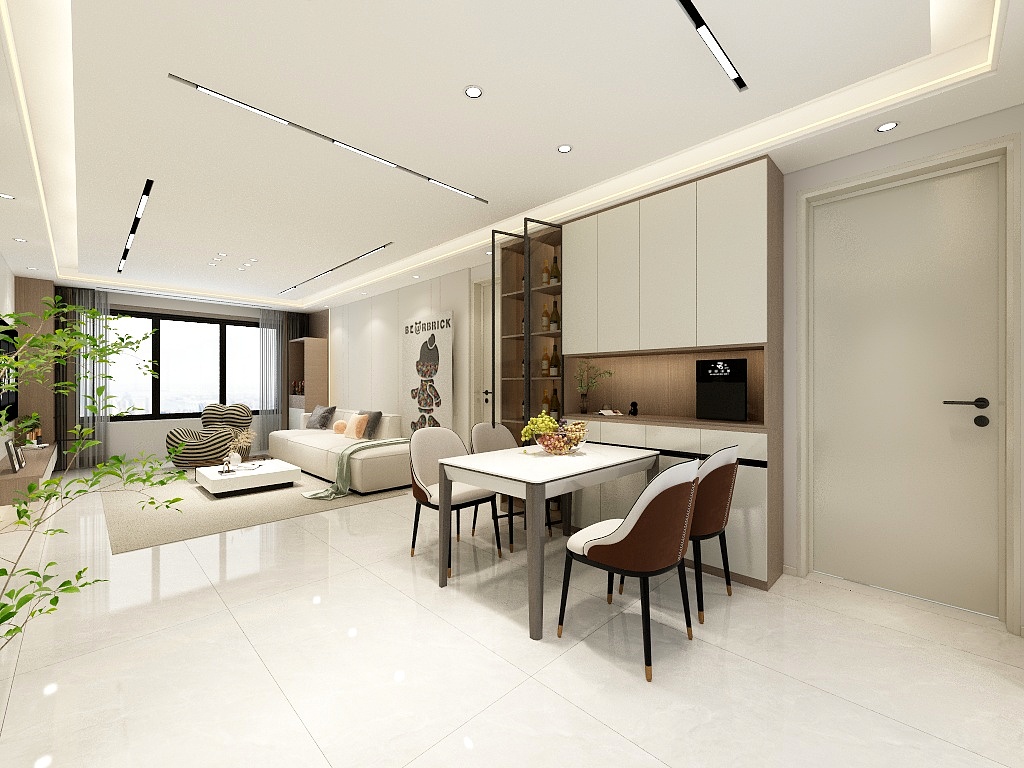 一善13039023330-黑龙江三室一厅现代黑白灰风格修改7.14-装修设计方案