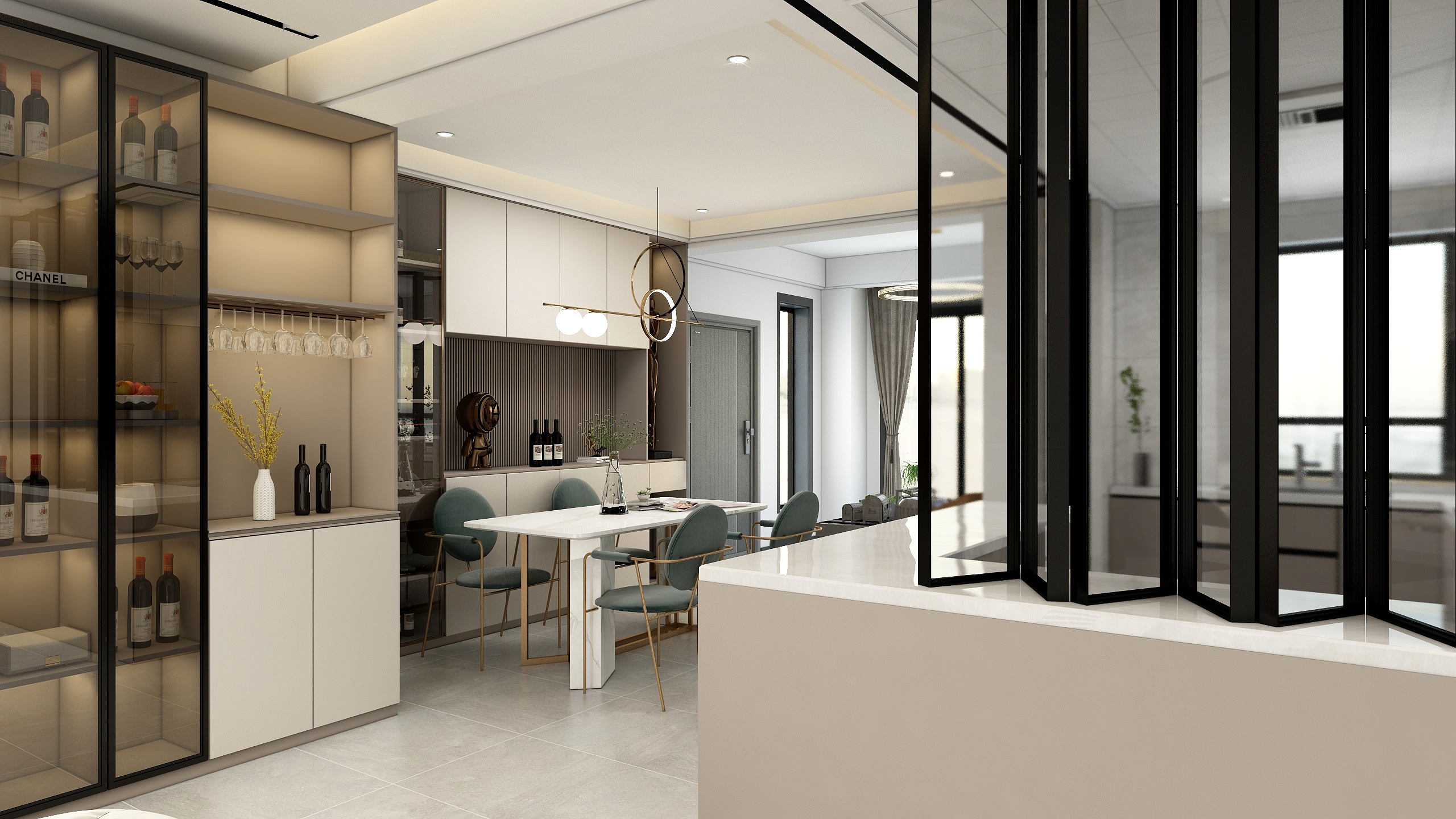 耽美娘-半岛国际简约黑白灰-装修设计方案