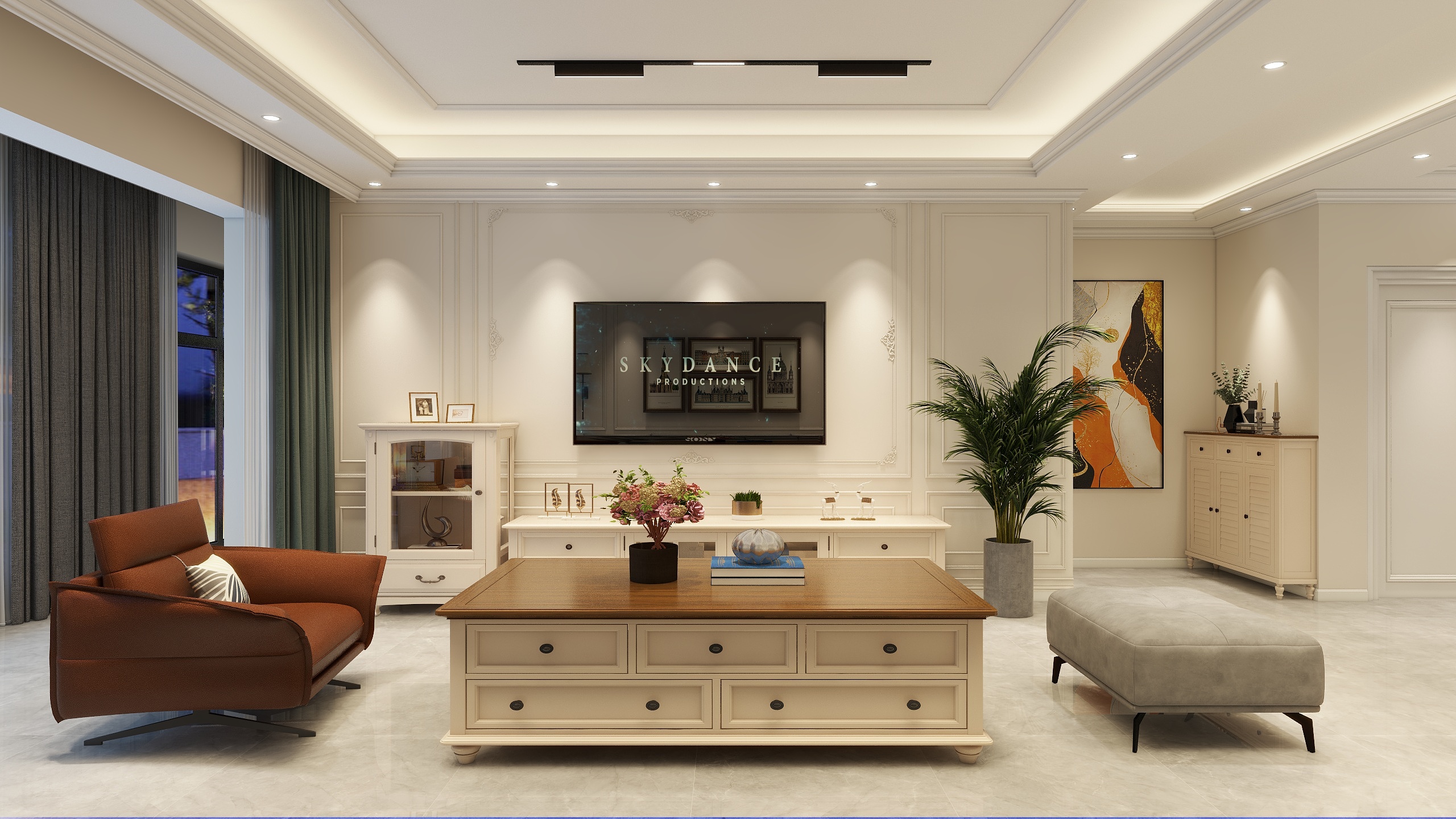 星辰逸设计-美式142㎡4室-装修设计方案