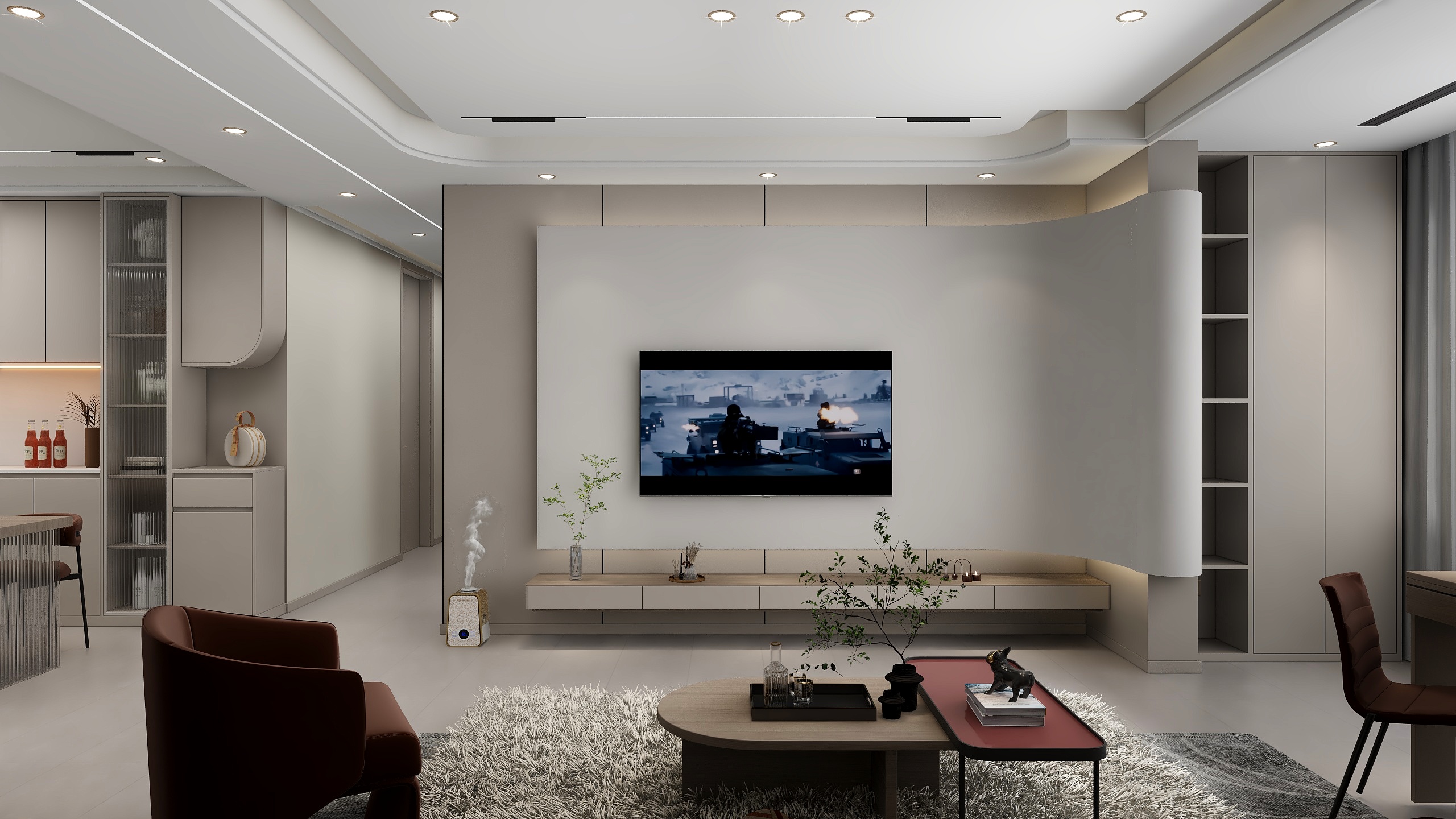 姚广龙-轻奢现代风格～奶咖色120平-装修设计方案