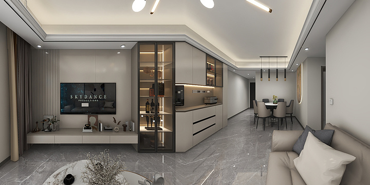 ZBOM-高端定制-泓辰-佛山杨柳郡观澜里01户型-装修设计方案