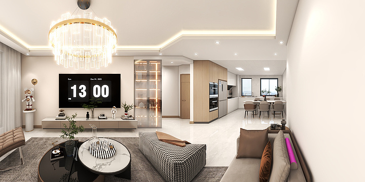 晚安...-华玉府112m²效果图 -装修设计方案