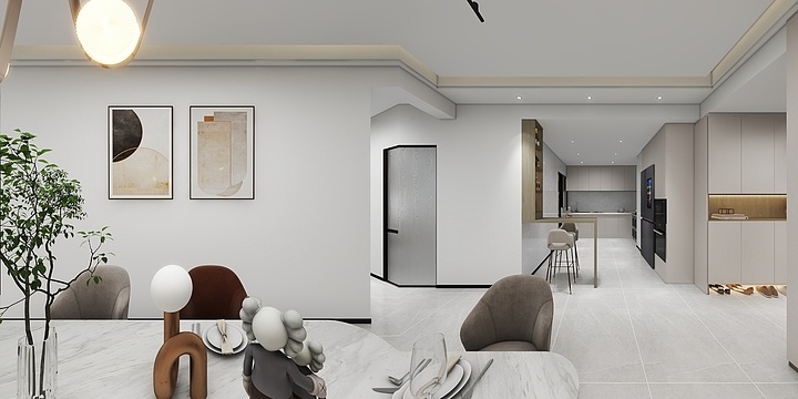 筑邦装饰-铜锣湾2#蒙雾-无主灯-装修设计方案