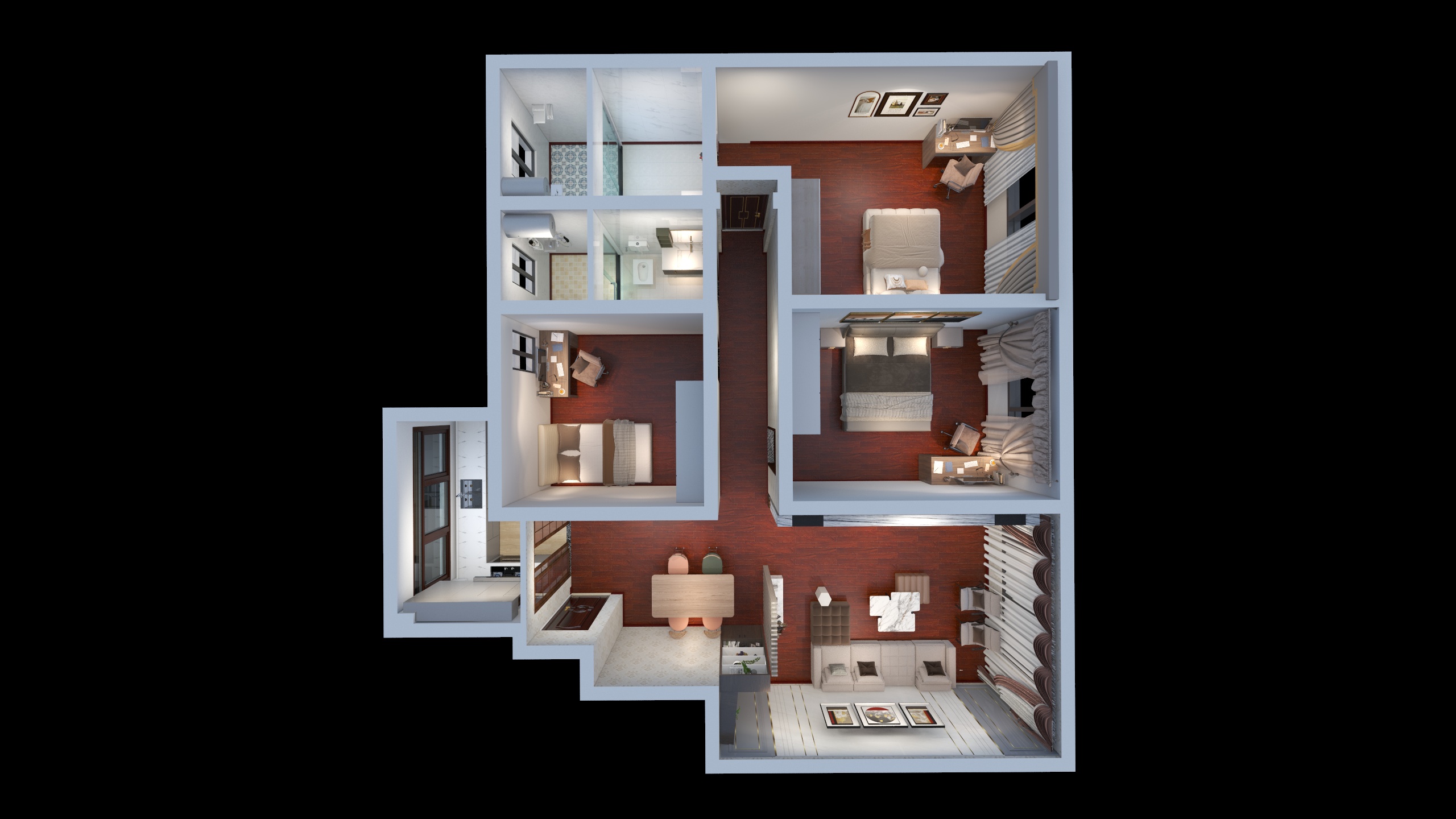 麟山云峰-高海拔公寓一期401室-装修设计方案