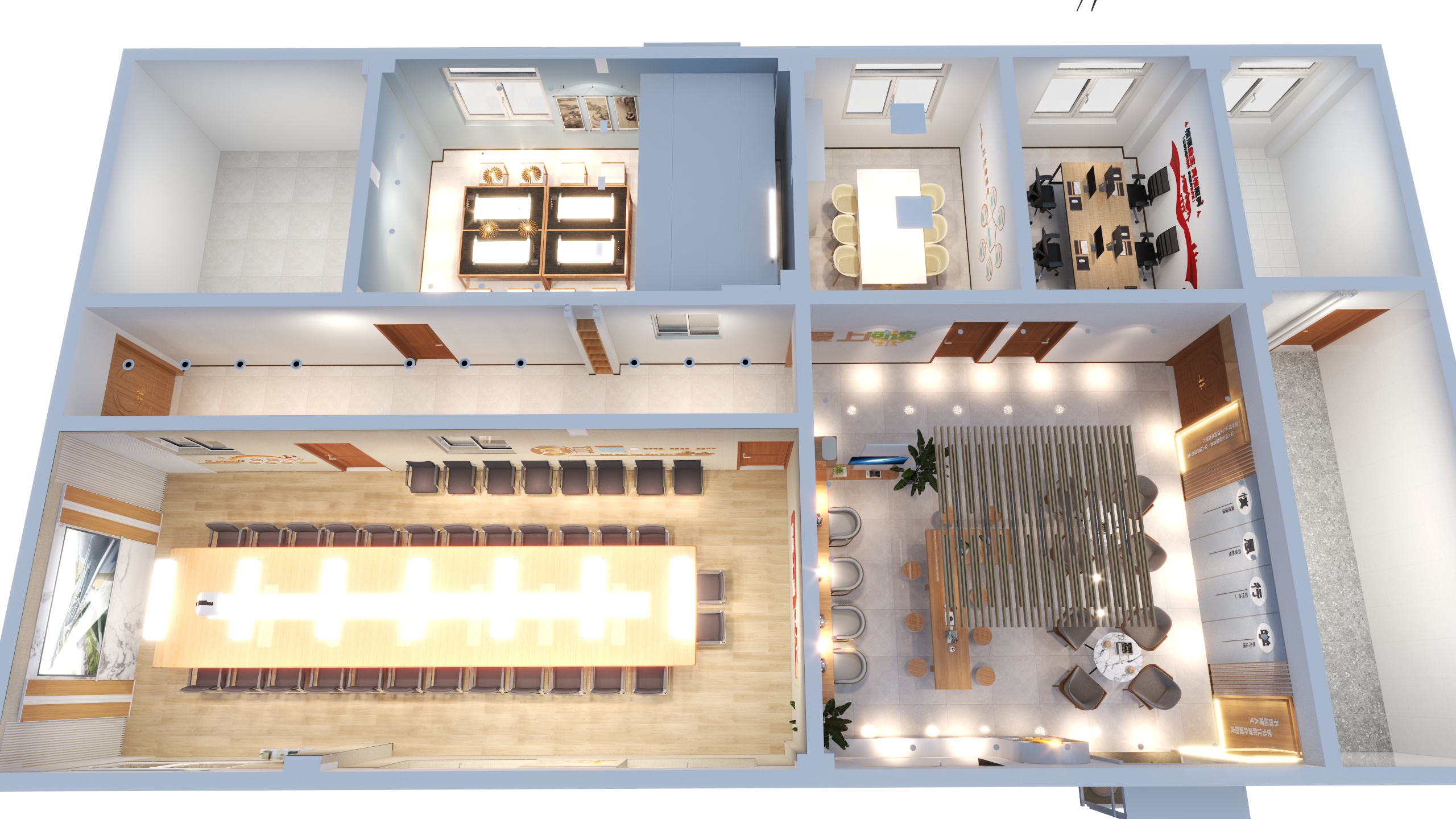 三石艺术工作室-景墨社区老年活动中心-原始户型-改造后-装修设计方案