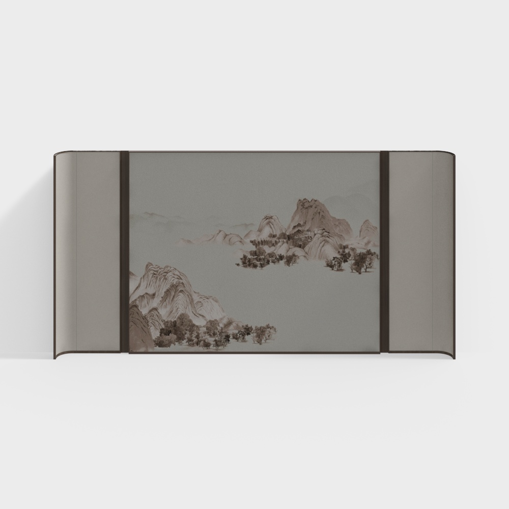 新中式背景墙