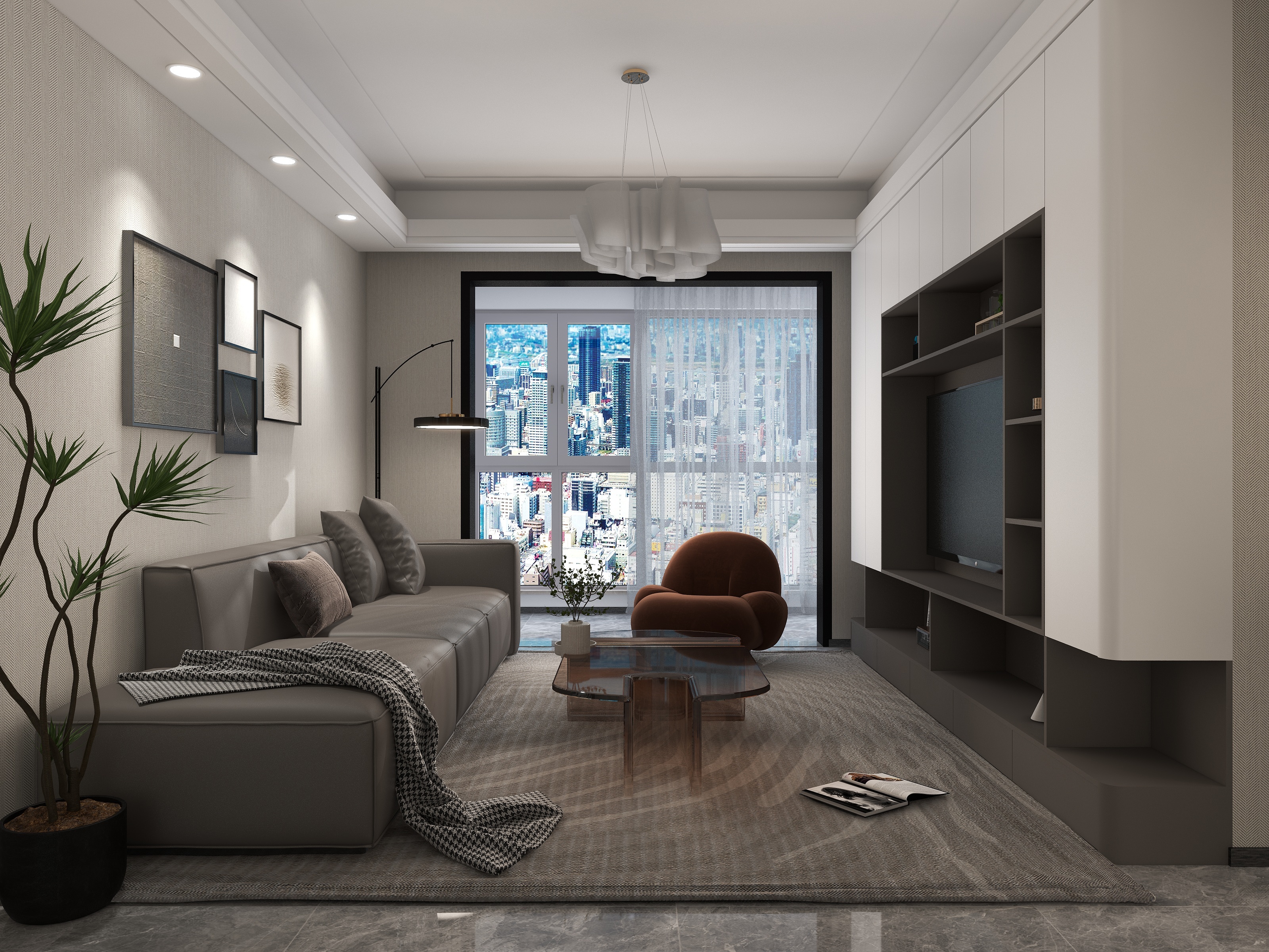 Ansel軒-《波本》现代简约精装改造设计方案-招商臻镜-装修设计方案