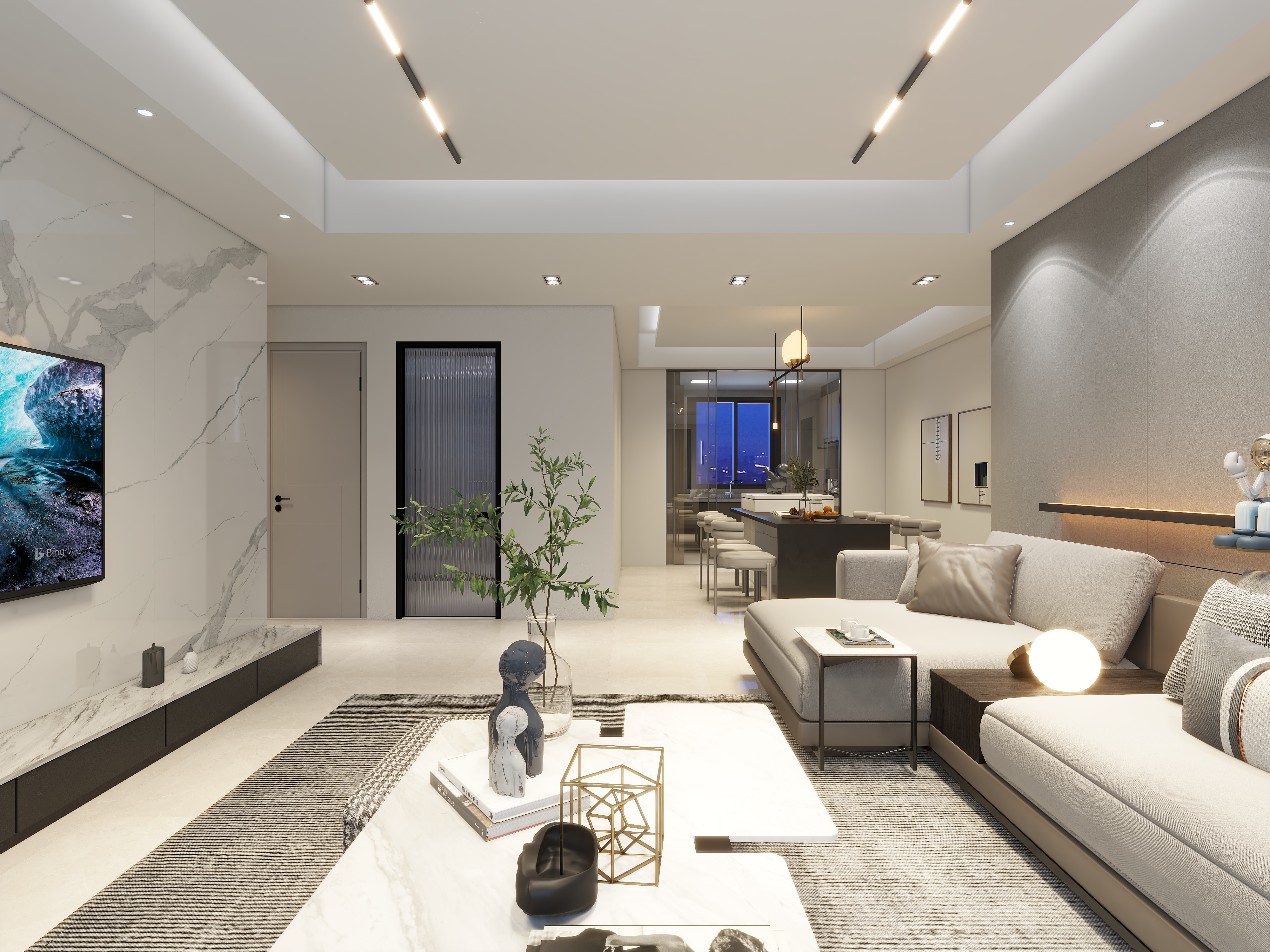 鄭國勝-【诺航家居】轻奢139平3室-装修设计方案