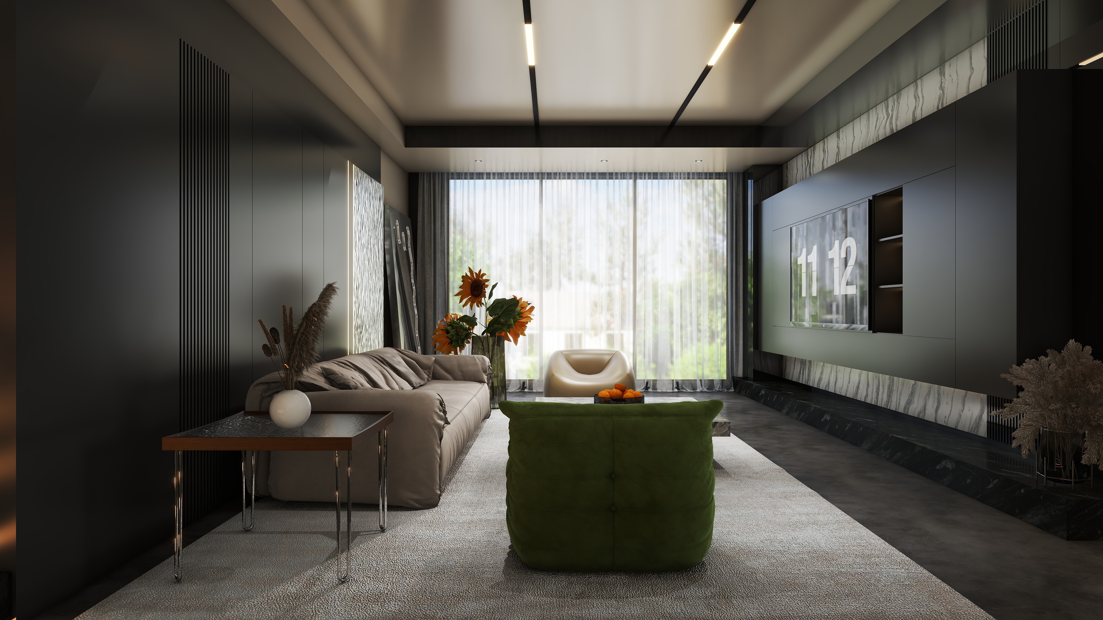 邹偕毓-270平方大平层-黑金之耀装修效果图