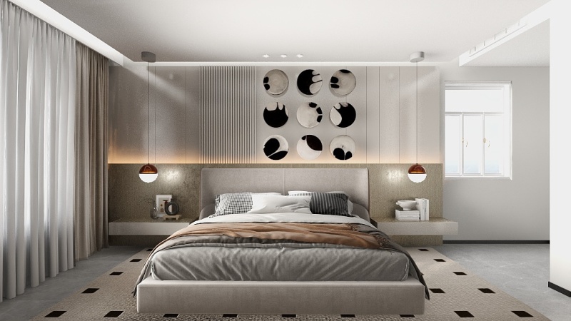 Contemporary Gray Bedroom Design Ideas