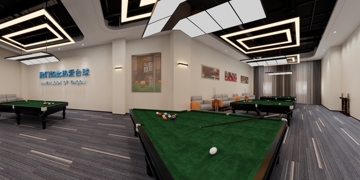 北风空间设计-西山台球厅布置图-副本-副本-副本-装修设计方案