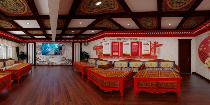 麟山云峰-江孜县招商办顶楼-装修设计方案