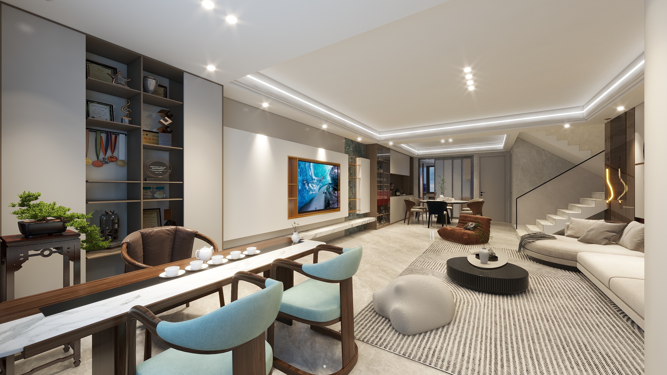 惠州全案设计师-张曾平-美丽洲复式楼邓-装修设计方案