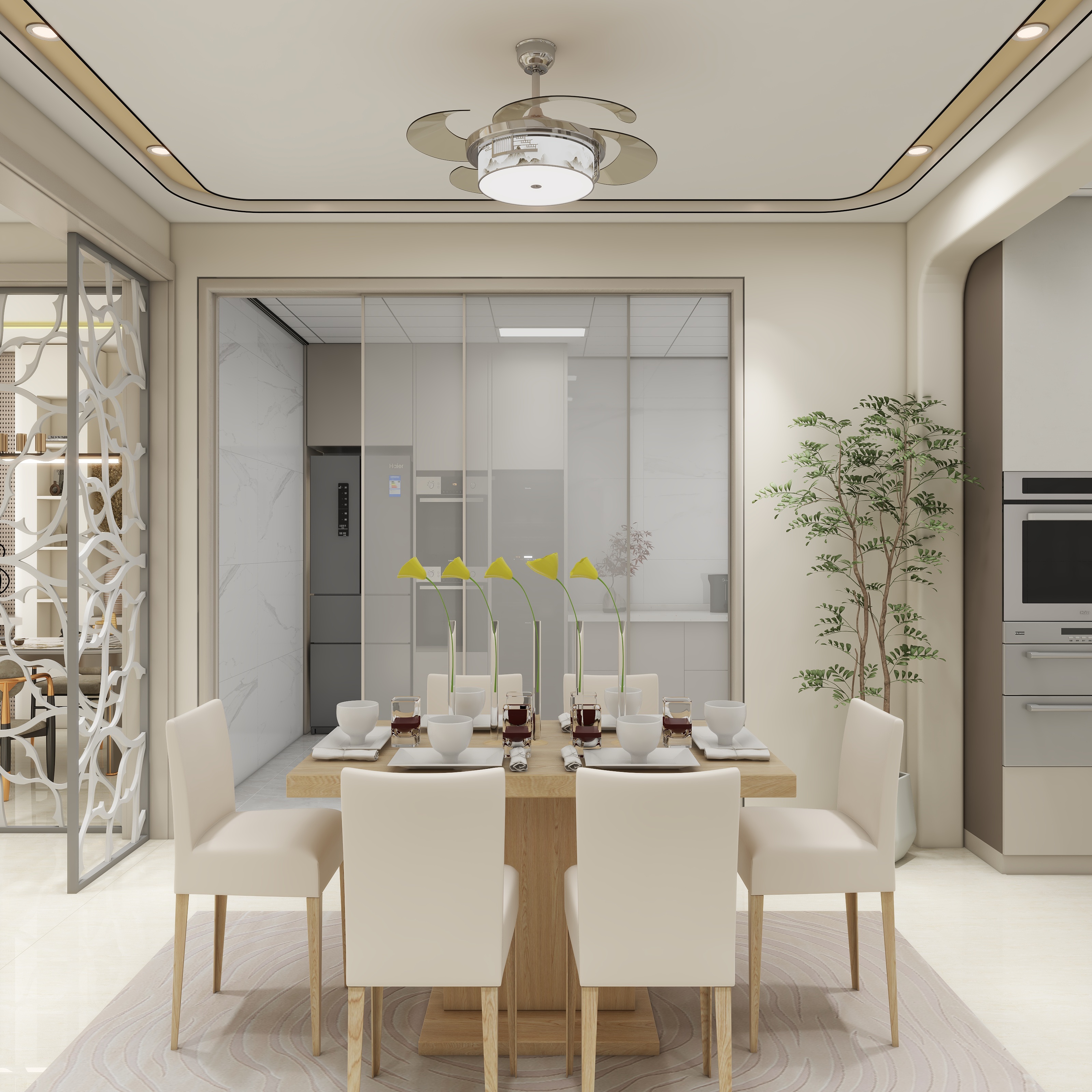 HOD设计-马来西亚现代简约奶油风装修效果图