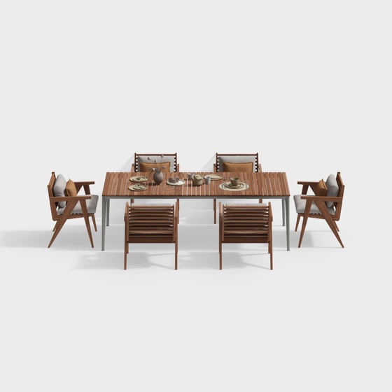 Modern patio dining table and chairs set