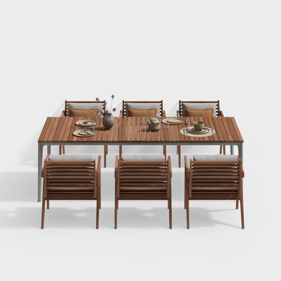 Modern patio dining table set