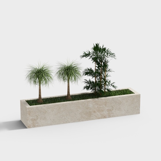 Modern courtyard green plant landscape