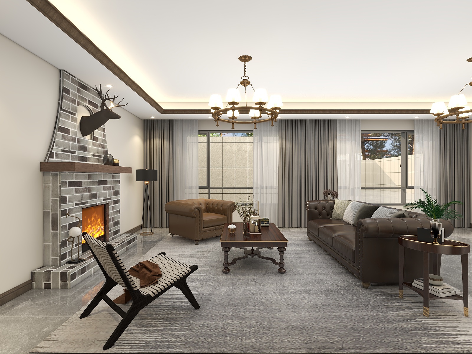 100元设计方案-134平米现代简约风格三室装修效果图