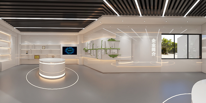 一一..-LJJ-3-7-22前台+会议室+展览室-装修设计方案