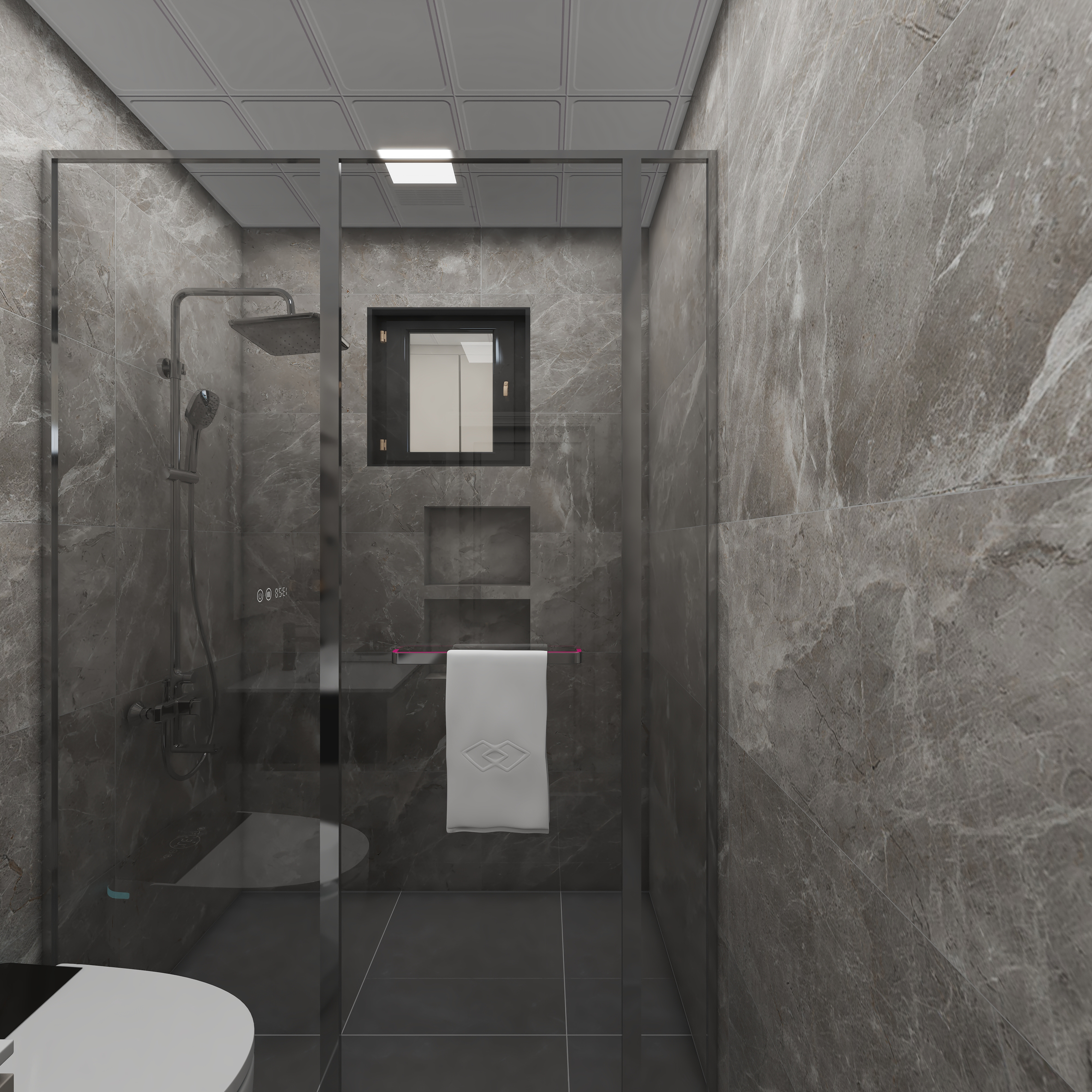 壹诺设计工作室-105㎡3室-日式风 一层卫生间装修效果图第3张