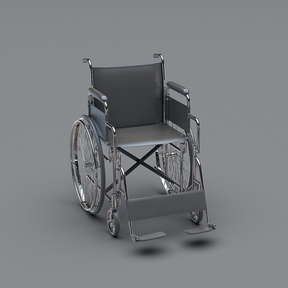 现代养老公寓公共区-轮椅3D模型