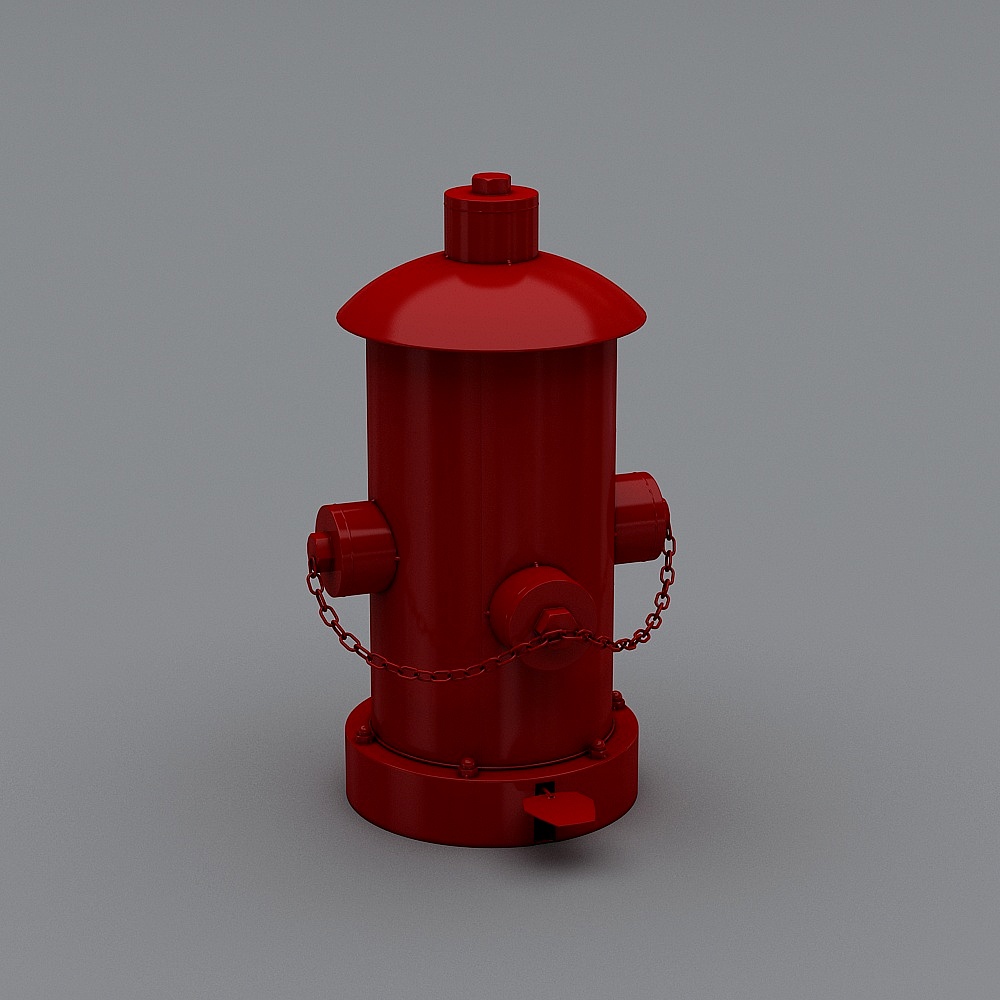 Industrieller Hydranten Form Abfalleimer in Rot