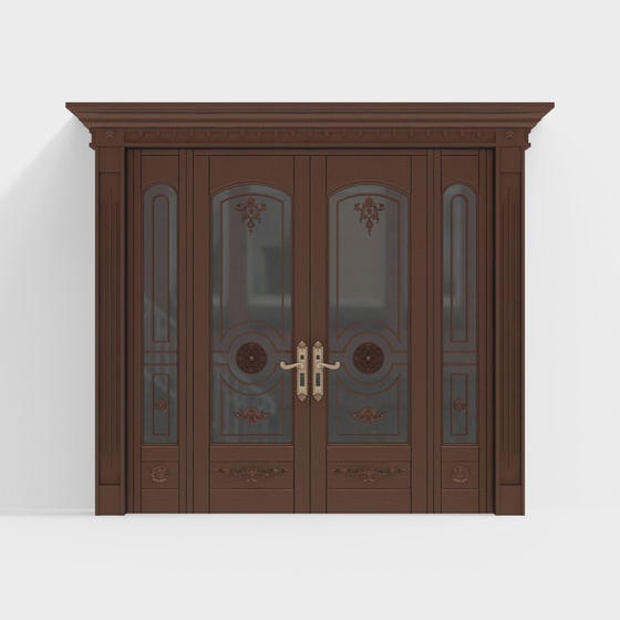 Chinese style copper door