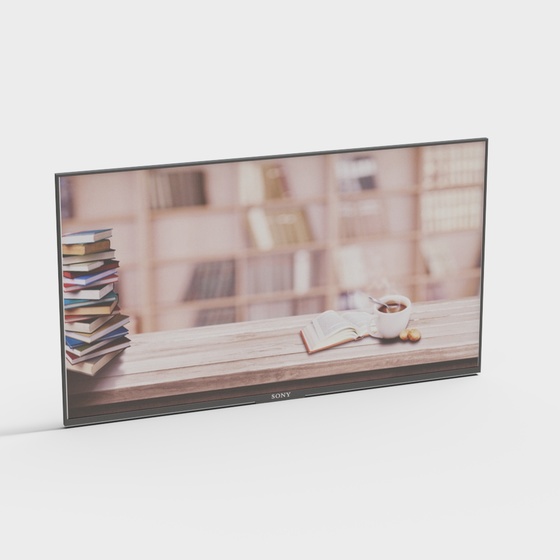 Gray Library Screen 3D Model