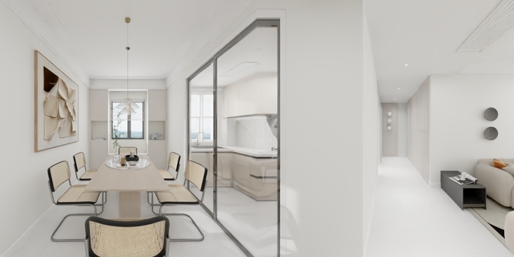 ---效果图设计----XYH3-7-25 KJL 全屋全景+布局-装修设计方案