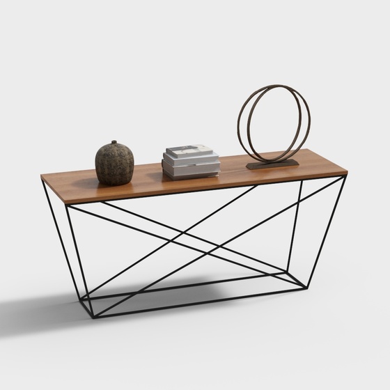 trapezoid wooden table