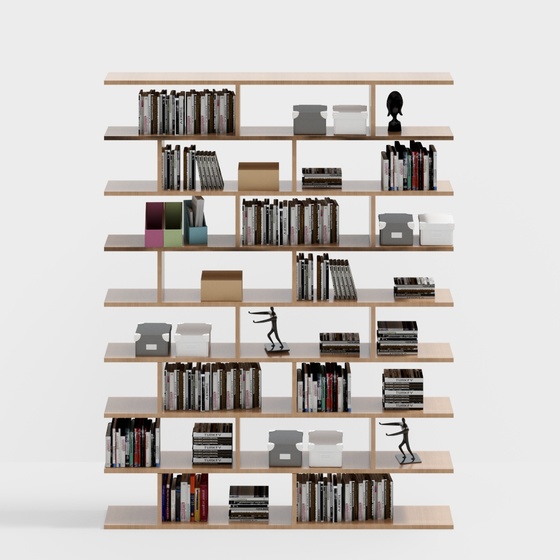 Bookstore open bookshelf