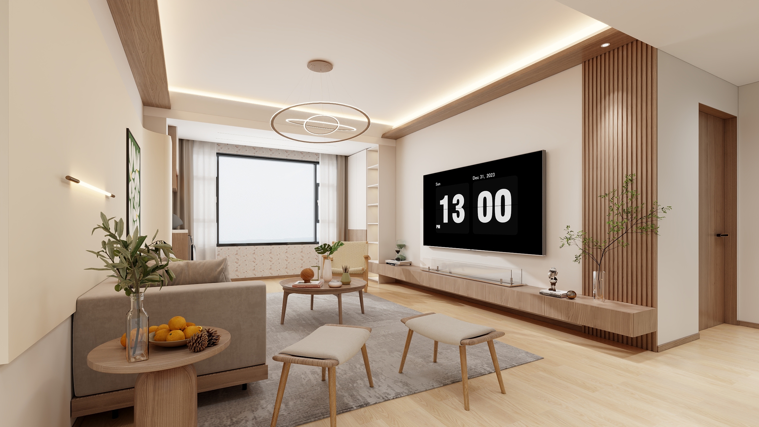 kw749-115㎡4室装修效果图